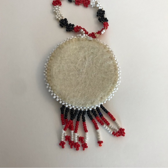 Vintage Hand Beaded Thunderbird Necklace - Picture 11 of 11